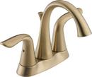 Delta Faucet Brilliance&reg; Champagne Bronze Two Handle Centerset Bathroom Sink Faucet with Pop-Up Drain Assembly 