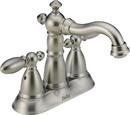 Delta Faucet Stainless Two Handle Centerset Bathroom Sink Faucet 