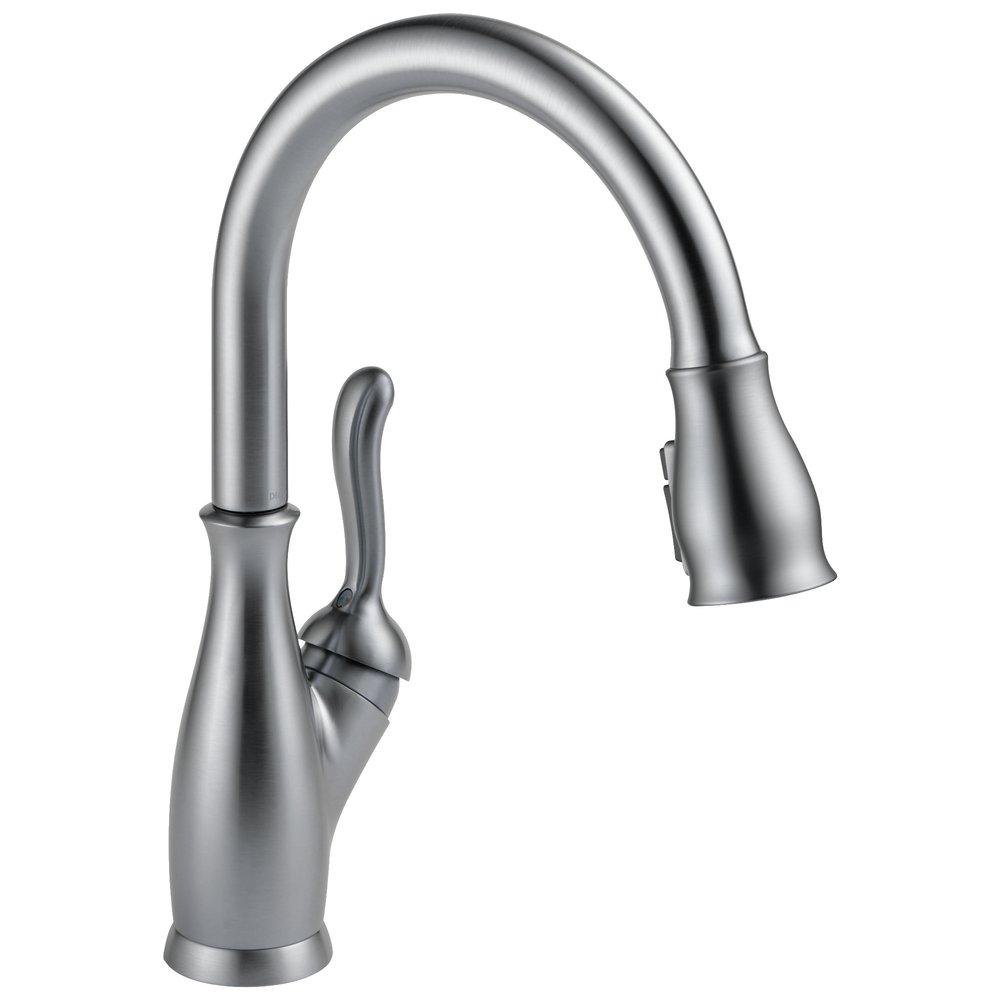 Delta Faucet Arctic Stainless Single Handle Pull Down Kitchen Faucet 