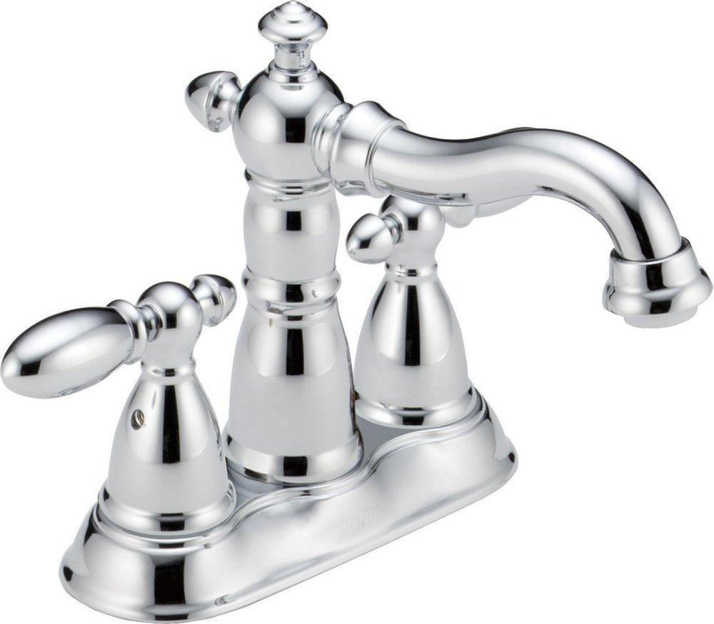 Delta Faucet Chrome Two Handle Centerset Bathroom Sink Faucet 