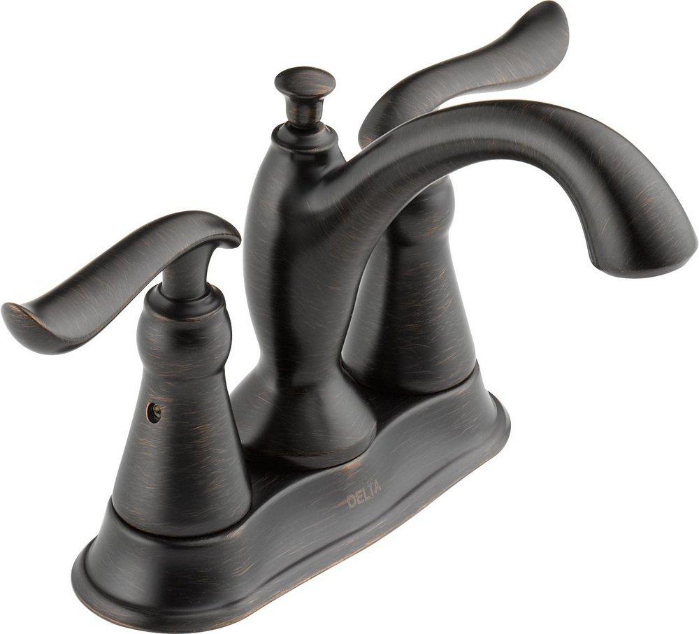 Delta Faucet Venetian Bronze Two Handle Centerset Bathroom Sink Faucet 