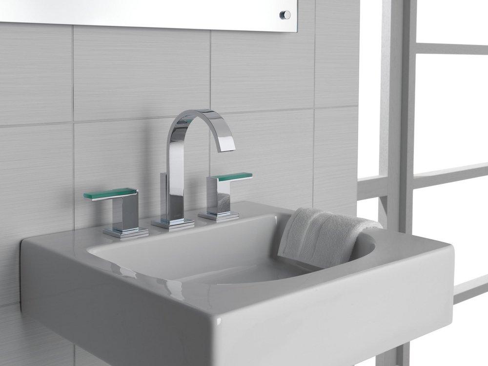 Brizo Chrome Two Handle Widespread Bathroom Sink Faucet (Handles Sold Separately) 