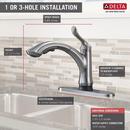 Delta Faucet Arctic Stainless Single Handle Pull Out Touch Activated Kitchen Faucet 