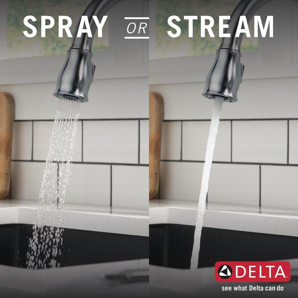 Delta Faucet Arctic Stainless Single Handle Pull Down Kitchen Faucet 