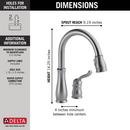 Delta Faucet Arctic Stainless Single Handle Pull Down Kitchen Faucet 