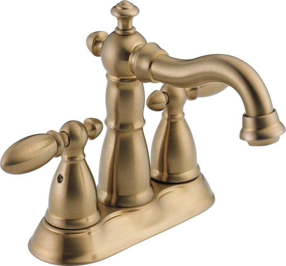 Delta Faucet Champagne Bronze Two Handle Centerset Bathroom Sink Faucet 