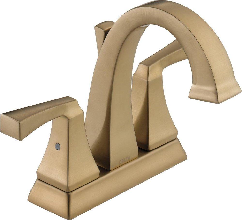 Delta Faucet Champagne Bronze Two Handle Centerset Bathroom Sink Faucet with Pop-Up Drain Assembly 