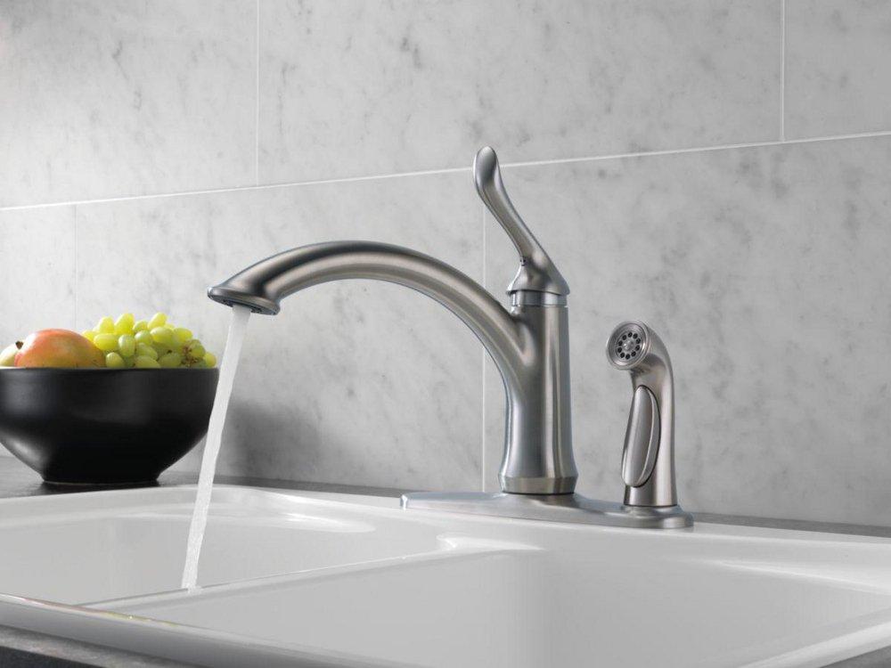 Delta Faucet Arctic Stainless Single Handle Kitchen Faucet 