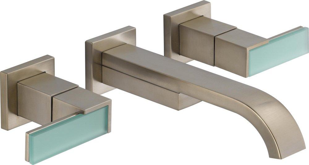 Brizo Brushed Nickel Two Handle Vessel Filler Bathroom Sink Faucet Handles Sold Separately 