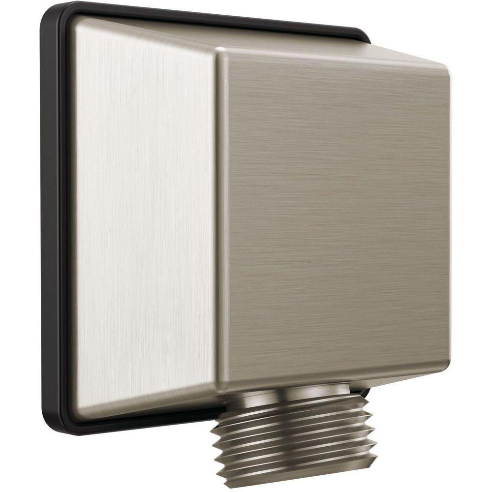 Delta Faucet Brilliance Stainless Steel 1/2 in. FNPT x MNPSM Solid Brass Elbow 