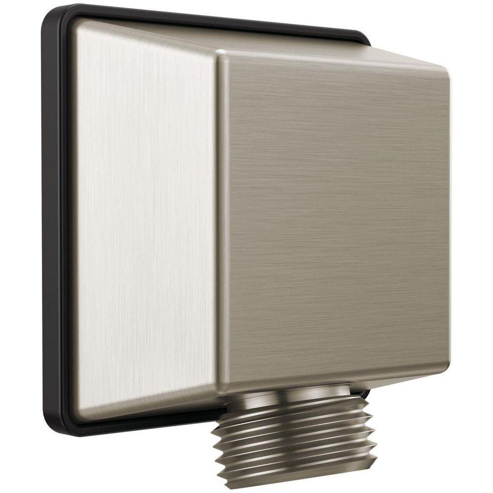 Delta Faucet Brilliance Stainless Steel 1/2 in. FNPT x MNPSM Solid Brass Elbow 