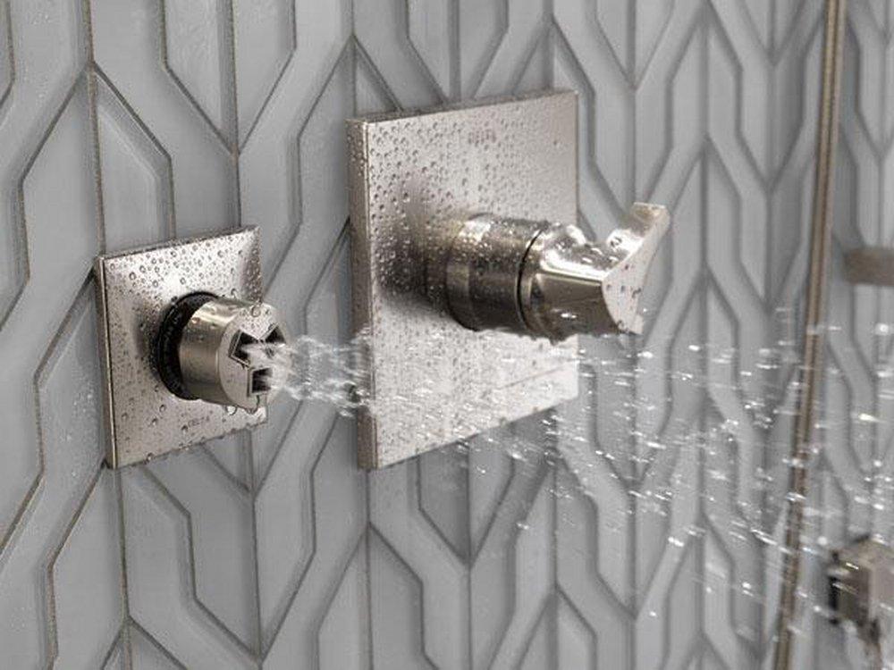 Delta Faucet Brilliance&reg; Stainless Steel 1/2 in. FNPT x MNPSM Solid Brass Elbow 