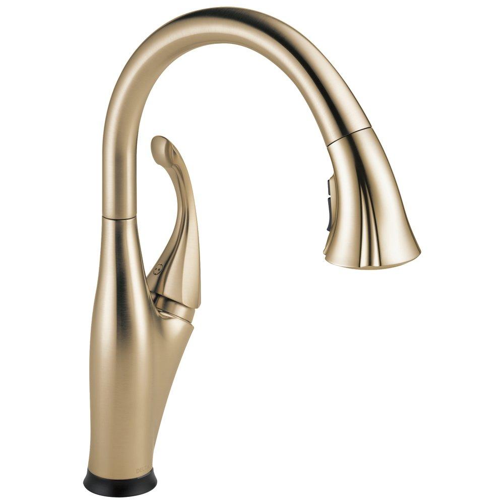 Delta Faucet Brilliance&reg; Champagne Bronze Single Handle Pull Down Touch Activated Kitchen Faucet 