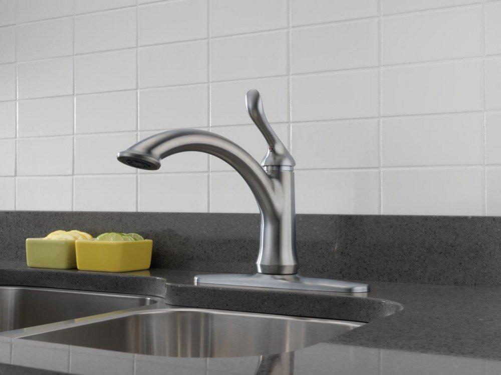 Delta Faucet Arctic Stainless Single Handle Kitchen Faucet 