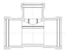 Harrington Corporation Gasket Straight PVC Tee for C900 Pipe 