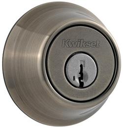 Deadbolt in Antique Brass