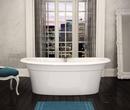 MAAX White 66 x 36 in. Soaker Freestanding Bathtub with Center Drain 