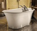 MAAX White 66 x 36 in. Soaker Freestanding Bathtub with Center Drain 