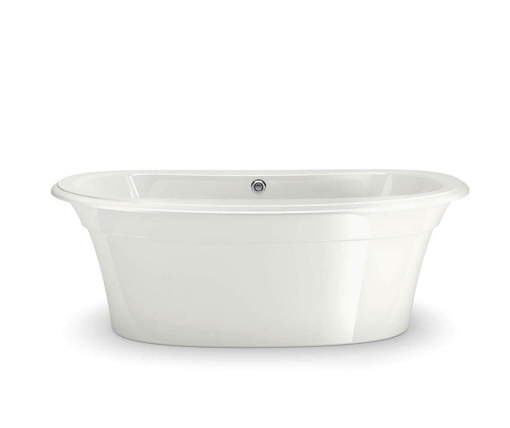 MAAX White 66 x 36 in. Soaker Freestanding Bathtub with Center Drain 