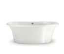 MAAX White 66 x 36 in. Soaker Freestanding Bathtub with Center Drain 