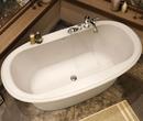 MAAX White 66 x 36 in. Soaker Freestanding Bathtub with Center Drain 