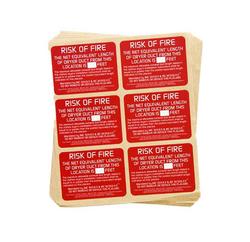 3 in. Plastic Dryer Placard Label