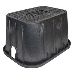 Plastic Flush Cover with Cast Iron Reader in Black