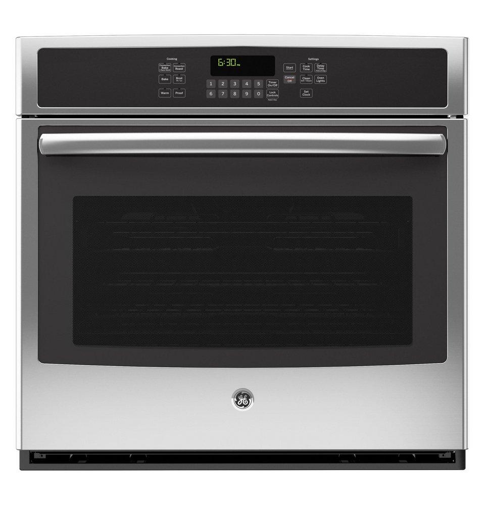 GE&reg; Stainless Steel 30 in. 5 cf Single Electric Convertible Wall Oven 