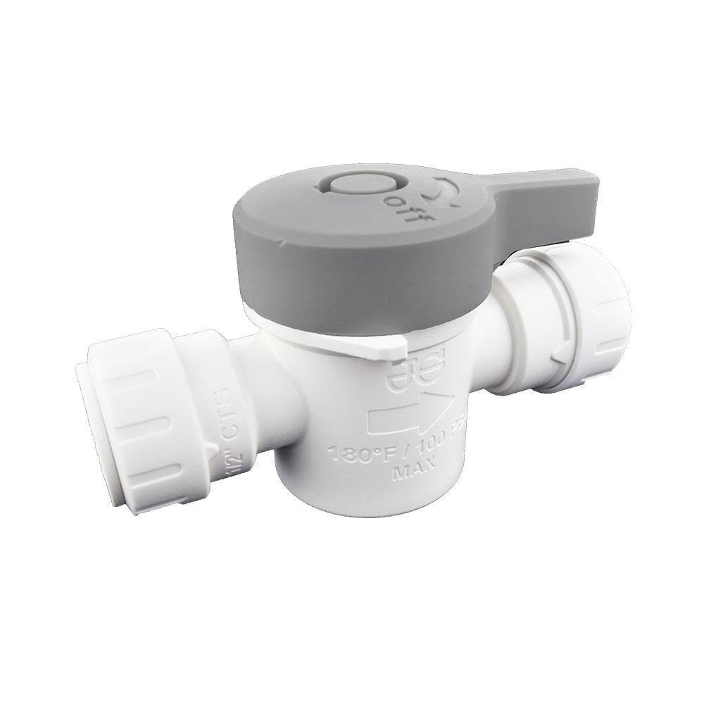John Guest Plastic 160 psi Push-to-Connect Shut Off Valve 
