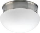 1-Light Close-to-Ceiling Flushmount in Brushed Nickel