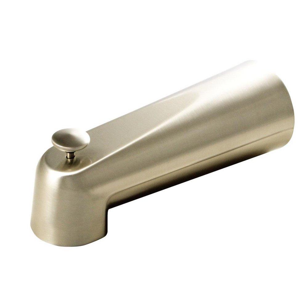 PROFLO&reg; Brushed Nickel 7 in. Slip Fitting Diverter Tub Spout 