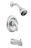 Tub and Shower Trim Package with Multifunction Showerhead in Polished Chrome