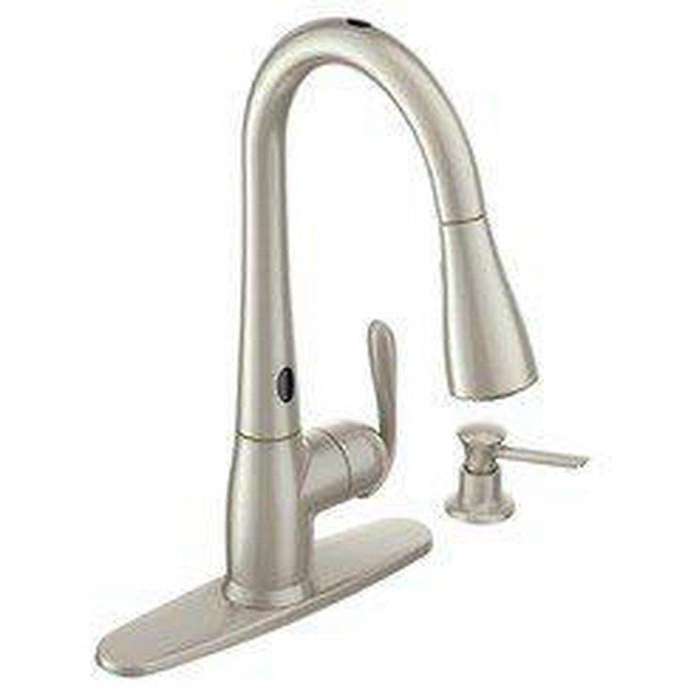 Moen Spot Resist&reg; Stainless Steel 4-Hole High Arc Pull-Down Kitchen Faucet with Single Lever Handle 