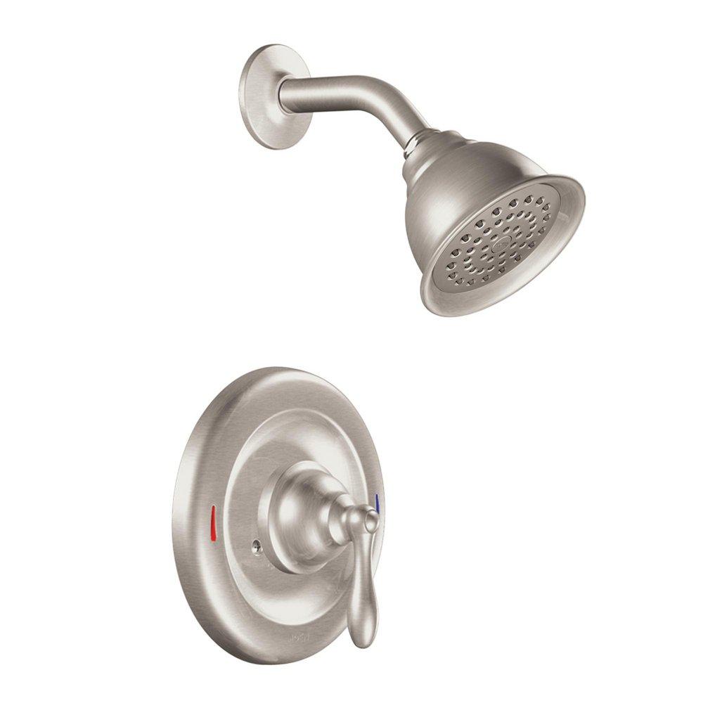 Moen Spot Resist&trade; Brushed Nickel 2 gpm Spot Resistant Tub and Shower Faucet 