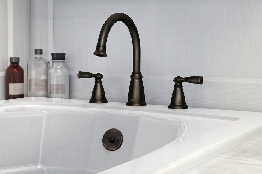 Moen Spot Resist Brushed Nickel Two Handle Roman Tub Faucet Trim Only 