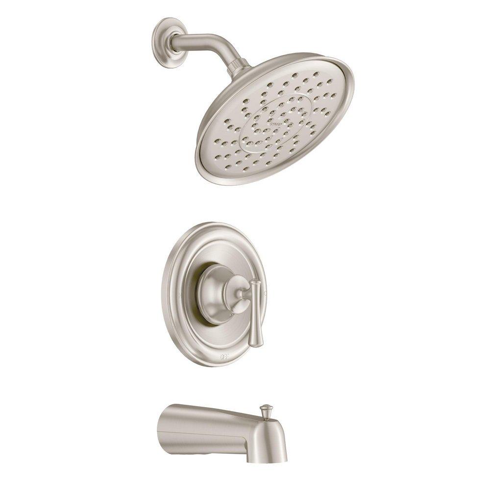 Moen Spot Resist Brushed Nickel Single Handle Single Function Bathtub & Shower Faucet Trim Only 