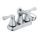 Double Lever Handle Bathroom Sink Faucet in Polished Chrome