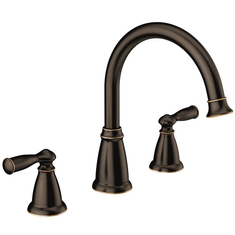 Moen Mediterranean Bronze Two Handle Roman Tub Faucet Trim Only 
