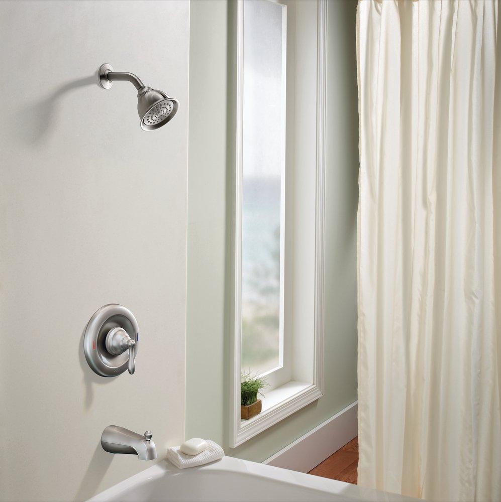 Moen Spot Resist Brushed Nickel Single Handle Single Function Bathtub & Shower Faucet (Trim Only) 