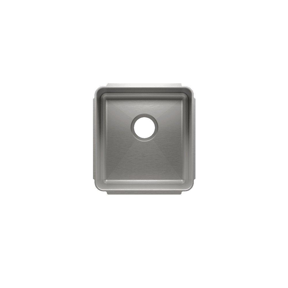 Julien Brushed Stainless Steel 16-1/2 x 17-1/2 in. 1 Hole Stainless Steel Single Bowl Undermount Kitchen Sink 