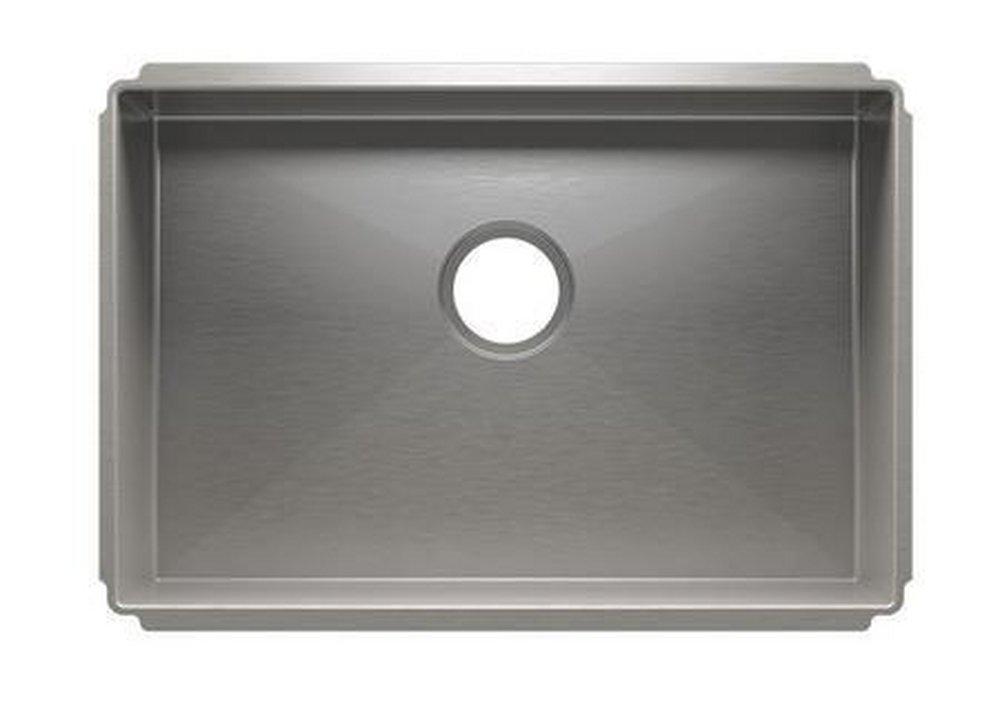 Julien Brushed Stainless Steel 25-1/2 x 17-1/2 in. No Hole Stainless Steel Single Bowl Undermount Kitchen Sink 