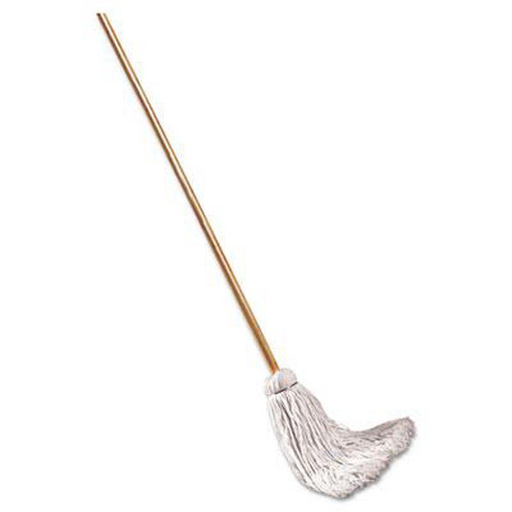 Unisan White 48 x 15/16 in. Deck Mop with Wood Handle in White 