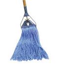 12 oz. Cut End Wet Mop with Narrow Band in Blue