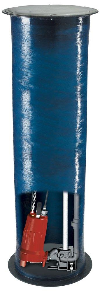 Liberty Pumps Blue 1-Phase 208/230V Fiberglass and Stainless Steel Grinder Pump Package 