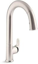 KOHLER Vibrant&reg; Stainless Single Handle Pull Down Touchless Kitchen Faucet with Response, Sweep Spray and DockNetik Technology 