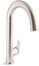 KOHLER Vibrant&reg; Stainless Single Handle Pull Down Touchless Kitchen Faucet with Two-Function Spray, Magnetic Docking and Sweep Spray Technology 