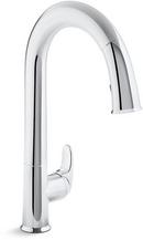 KOHLER Polished Chrome Single Handle Pull Down Touchless Kitchen Faucet with Two-Function Spray, Magnetic Docking and Sweep Spray Technology 