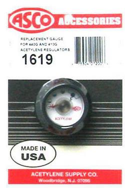 Asco Gauge for Acetylene Regulators 440G410G