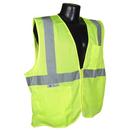 L Size Economy Mesh Safety Vest with Zipper in Lime Green