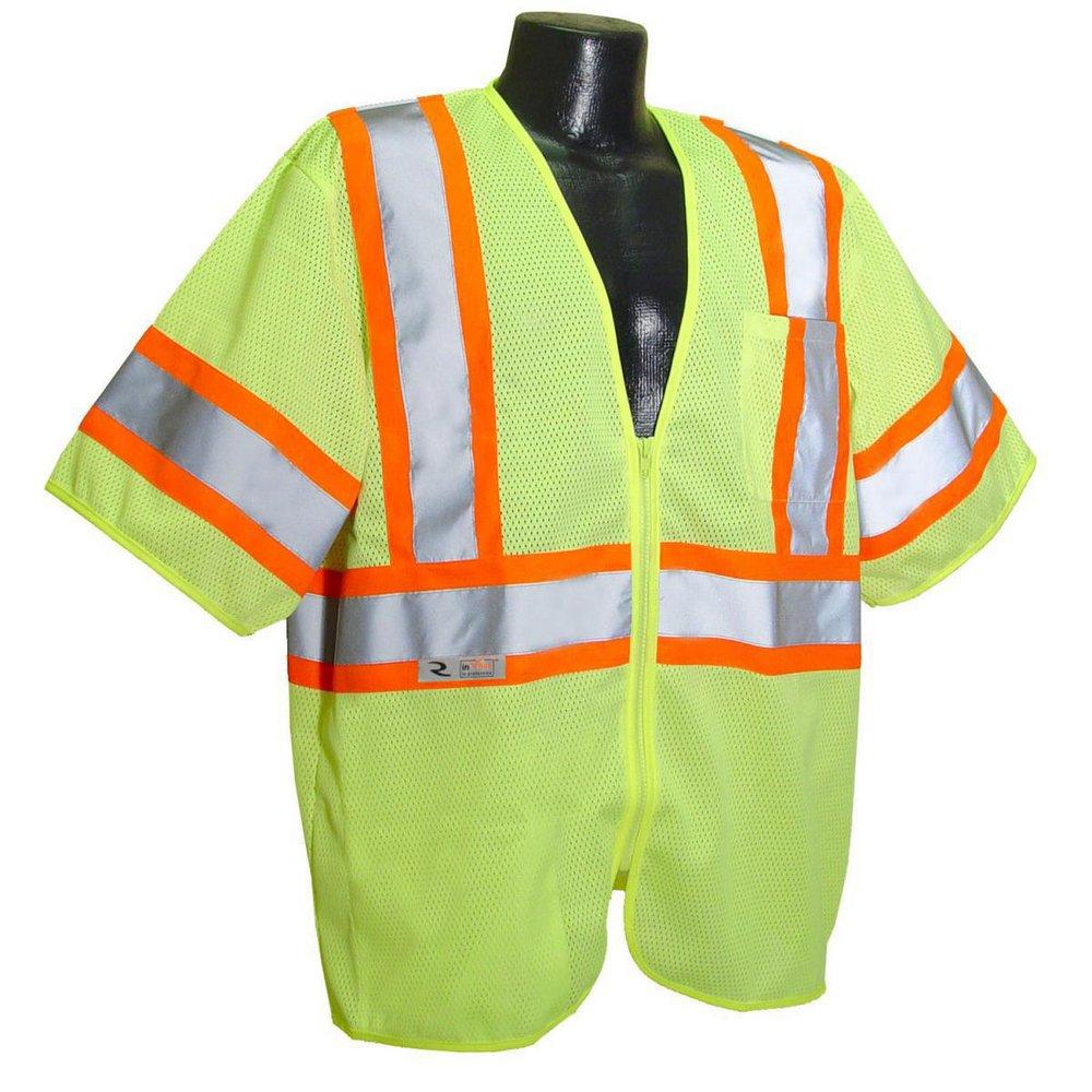 Radians Hi-Viz Green Size L Polyester Mesh Reusable Safety Vest 